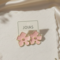 Pink Floral Stud