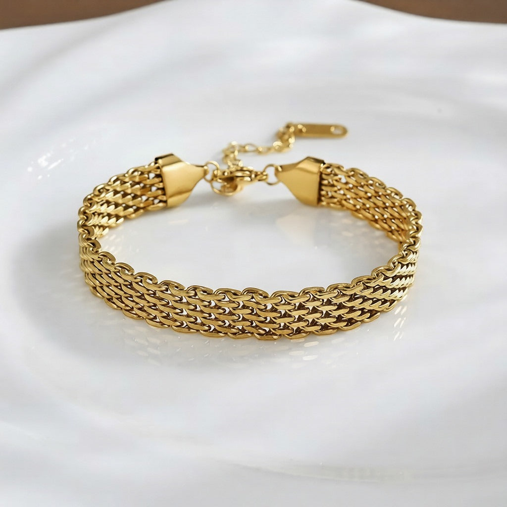 Golden Mesh Bracelet