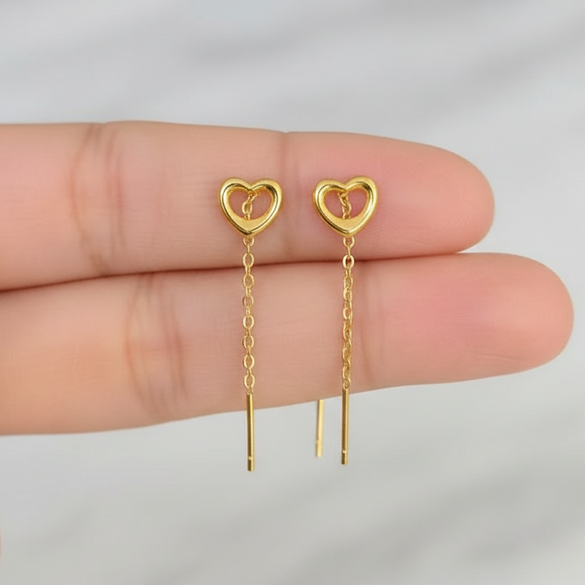 Heart Drop Earrings