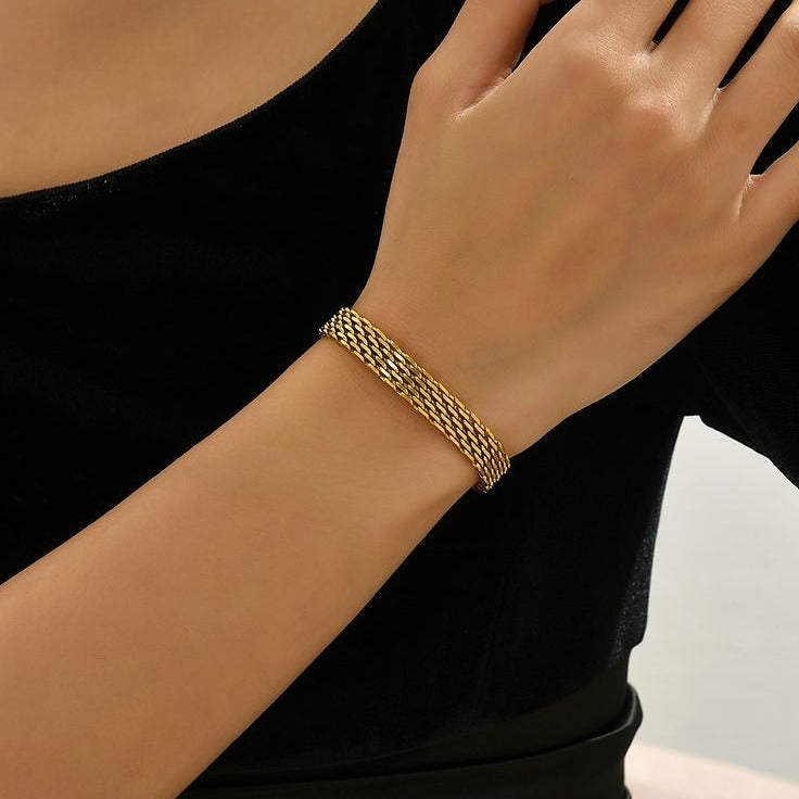 Golden Mesh Bracelet