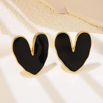 Black Heart Studs